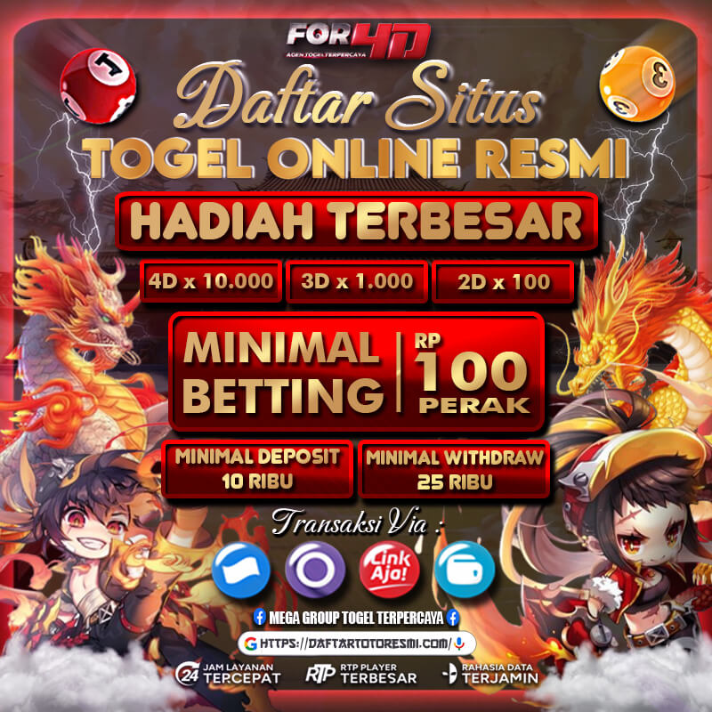 Daftar FOR4D Situs Togel Online Resmi Minimal Bet 100 Perak