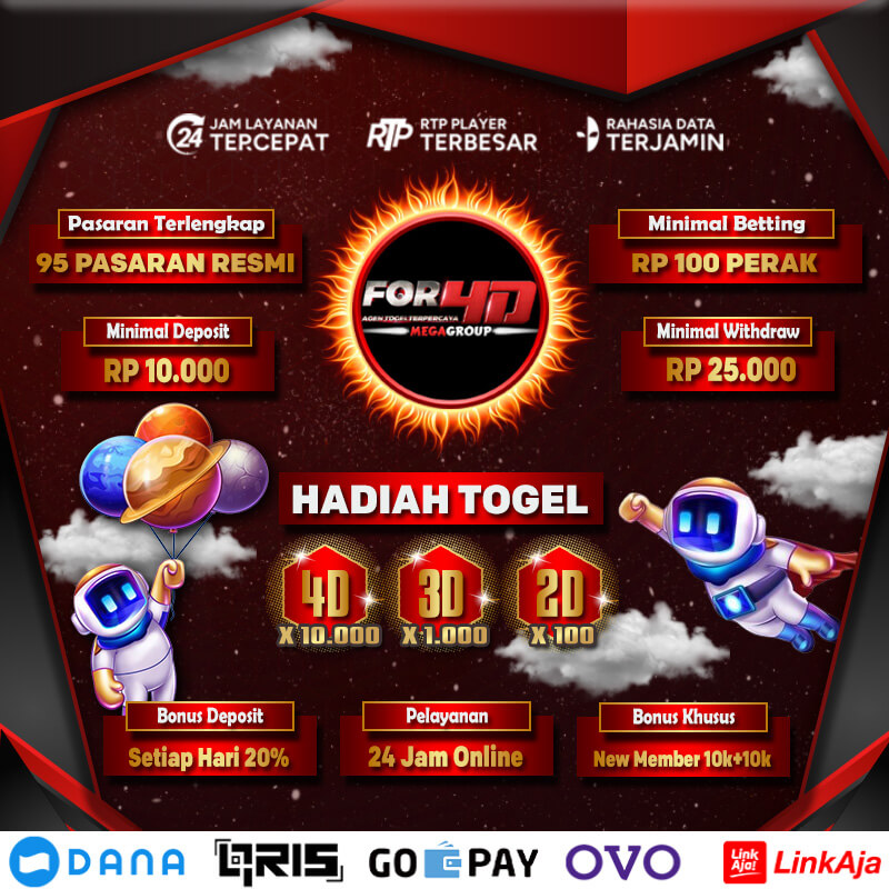 FOR4D Agen Togel 4D Terpercaya Minimal Betting 100 Perak