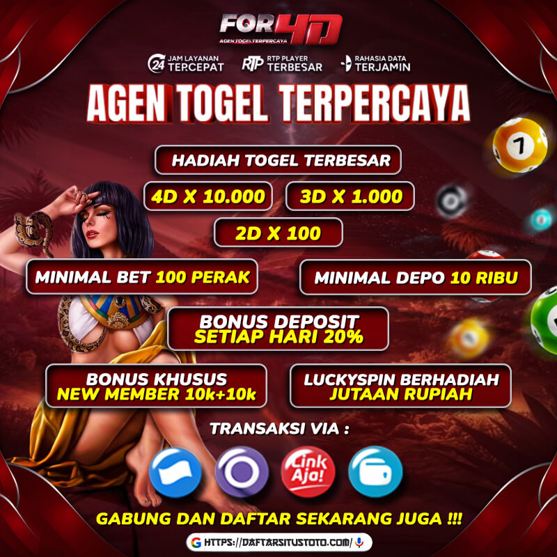 Daftar FOR4D Agen Togel Terpercaya Jaminan Kemenangan Full